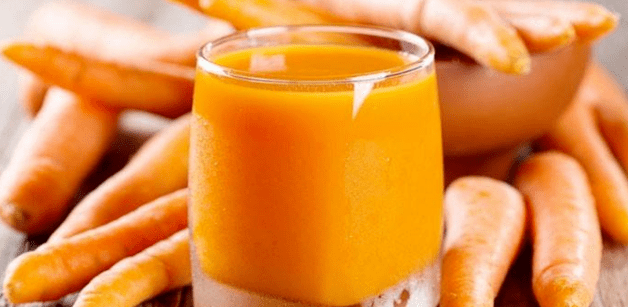 Carrot juice in glass